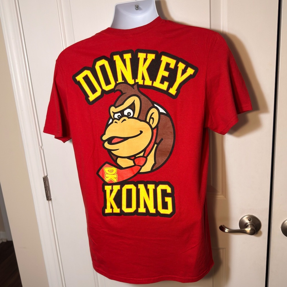 Nintendo Donkey Kong Graphic T-Shirt Red Retro Gaming DK Barrel Men's Size M